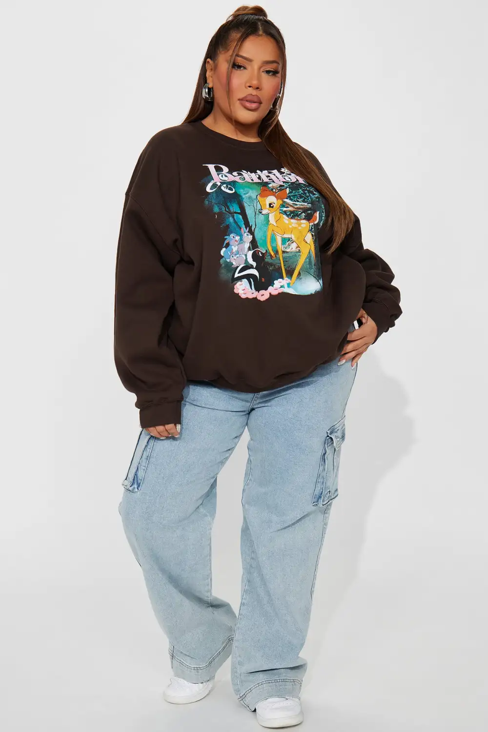 Bambi Crew Neck Sweatshirt - Brown