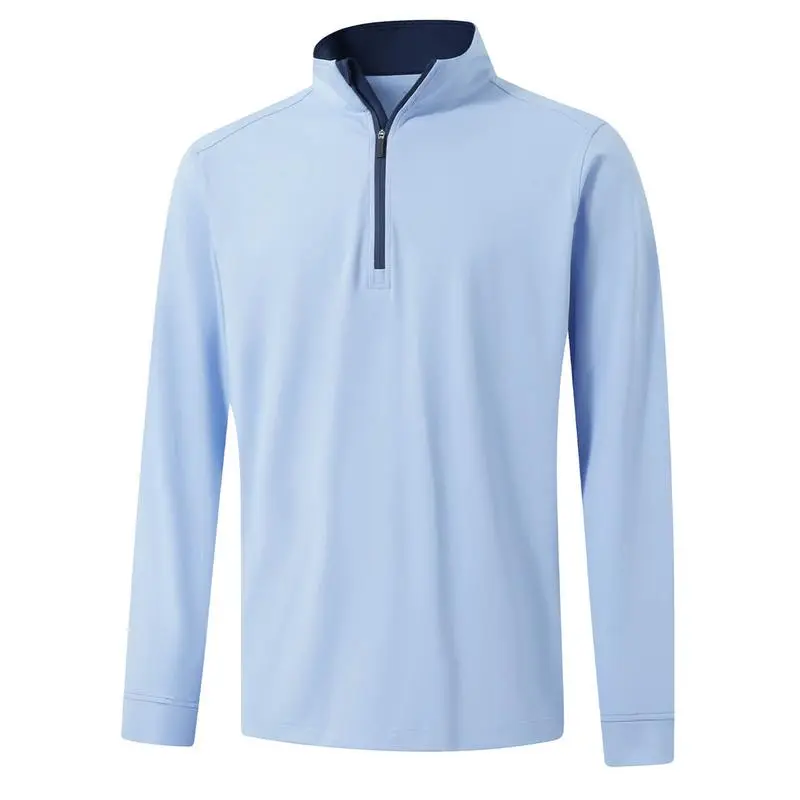 Men's Solid Quarter Zip Golf Pullover