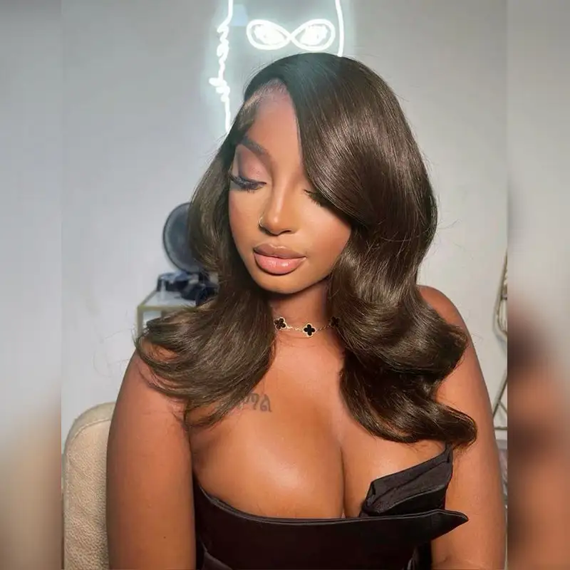 Sale | #2 Dark Brown Body Wave 13x6 FULL Lace Frontal Wig 16