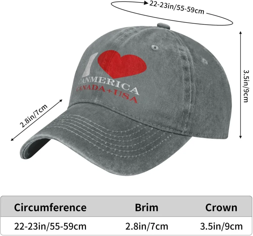 Funny Trump Oh Canada! 51st States Low Profile Cap Denim Hat