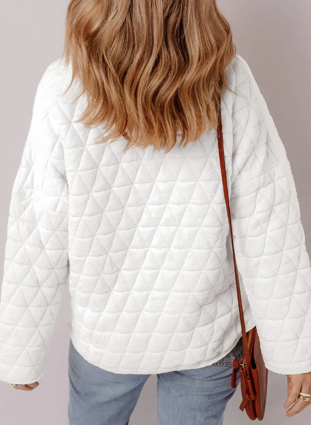 Women's Lightweight Diamond Quilted Jacket Casual Winter Open Front Button Down Puffer Coat Outwear Cardigan