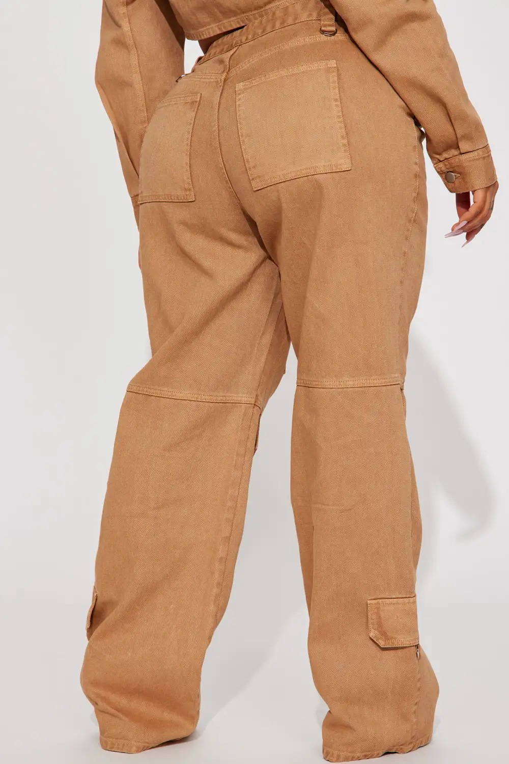 Get Lucky Non Stretch Cargo Jean - Tan