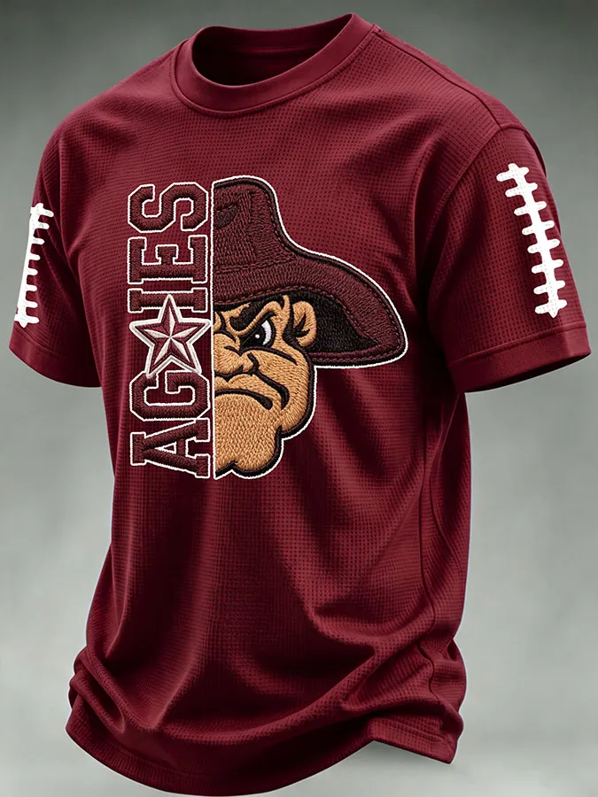 Men'S Football Fan Waffle T-Shirt