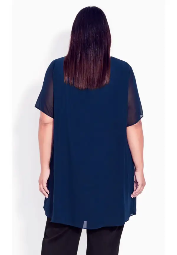 Liv Overlay Mixed Media Top