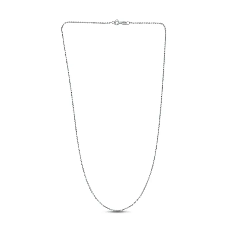 Solid Cable Chain Necklace Sterling Silver 20