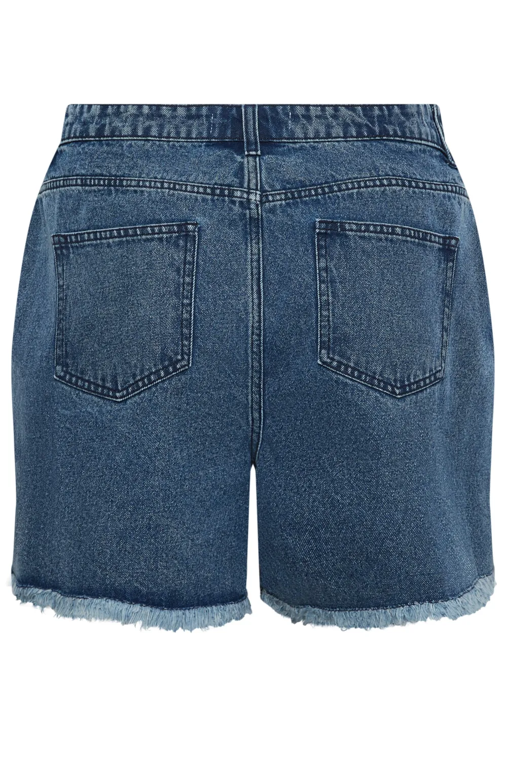 YOURS Curve Mid Blue Floaty Denim Shorts