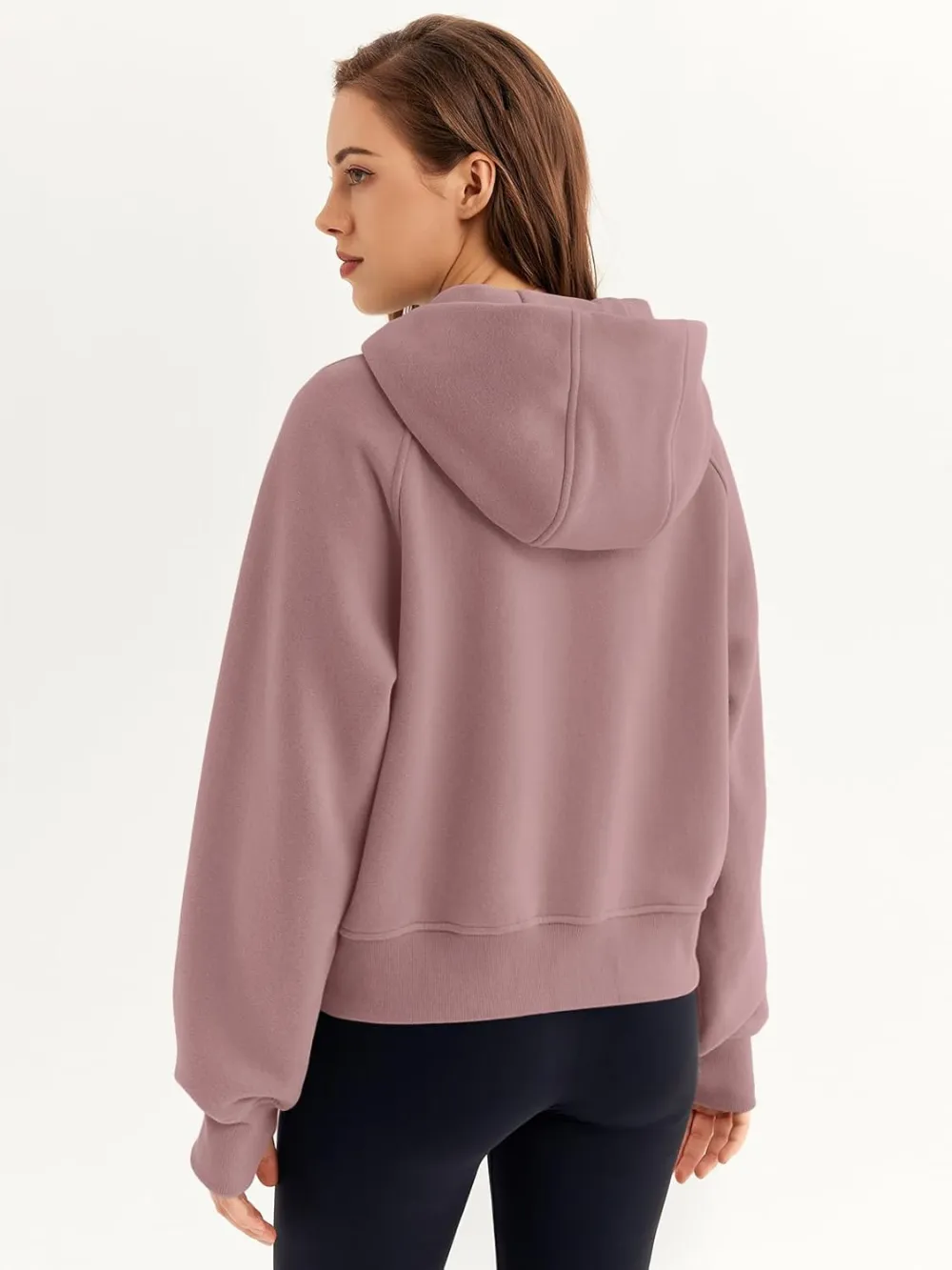 Womens Zip Up Hoodies Fleece Jackets Oversized Sweatshirts Fall Fashion Outfits 2024 Sweaters Winter Clothes