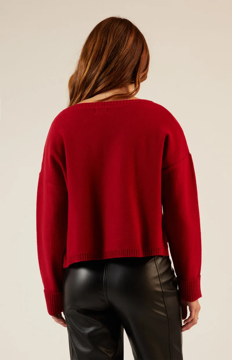 LA Hearts Renata V-Neck Sweater