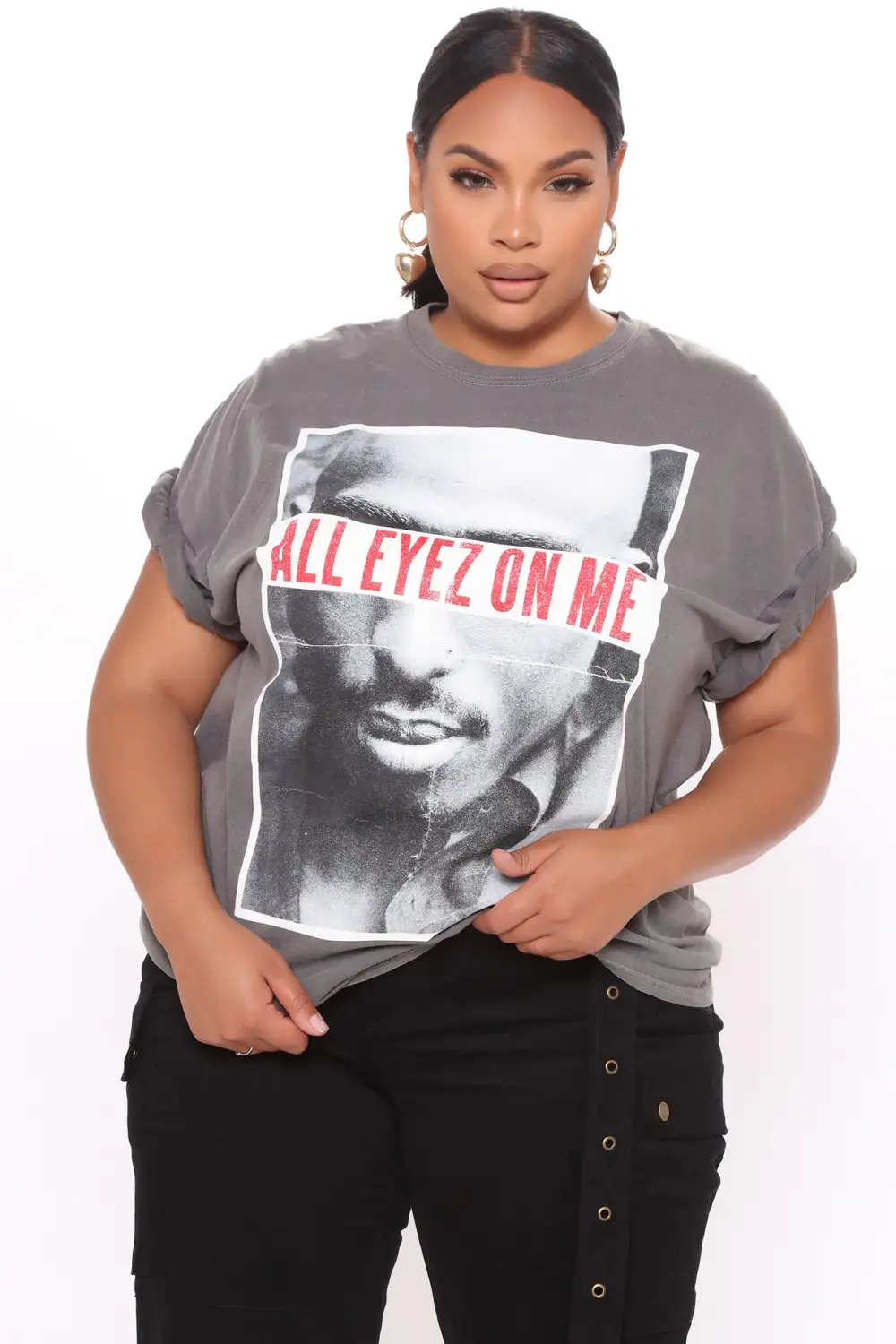 All Eyes On Me Top - Charcoal