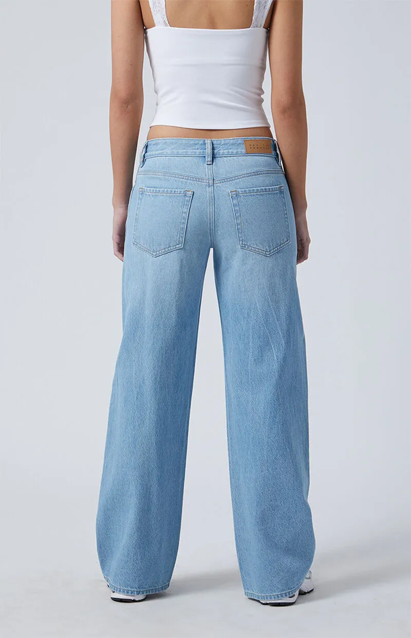 PacSun Casey Low Rise Baggy Jeans Light Indigo