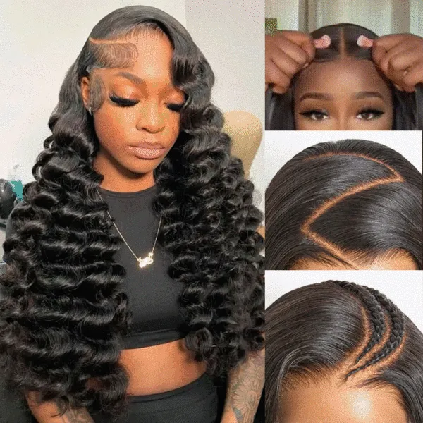 Loose Deep 13x6 Real HD Lace Undetactable BlendAway Full Lace Frontal Wig 100% Virgin Human Hair