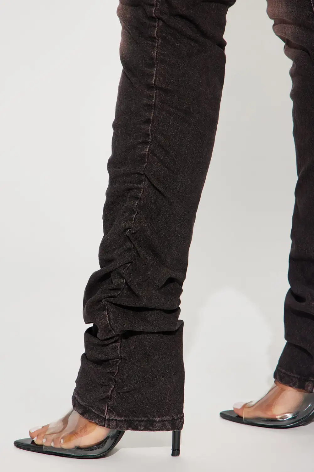 Cutting Ties Tinted Stacked Stretch Skinny Jeans - Mocha