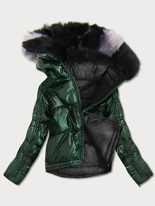 Ladies reversible green jacket