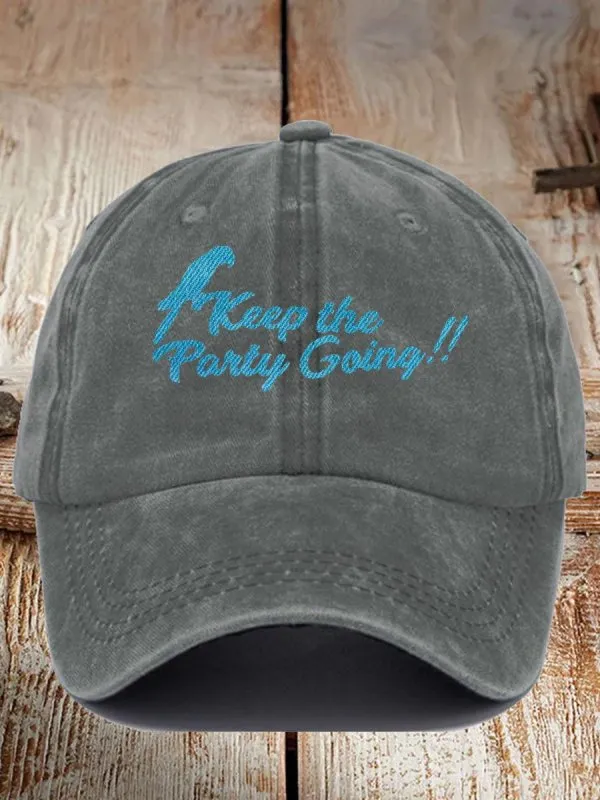 Unisex Muscic Lover Parrot Keep The Party Going Printed Hat