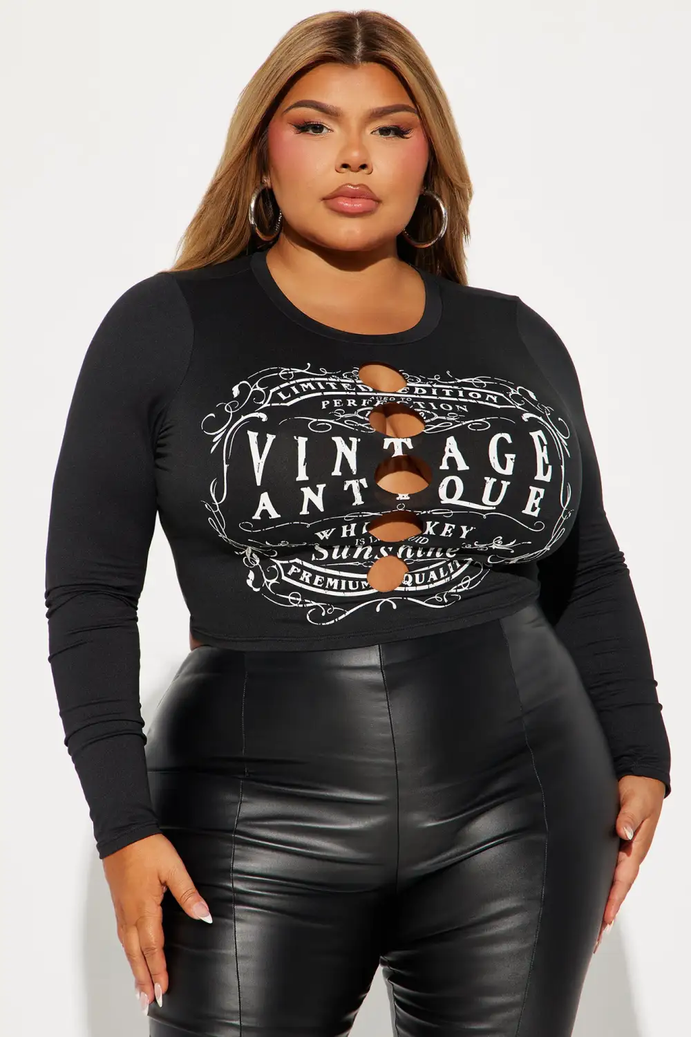 Liquid Sunshine Cut Out Graphic Tee - Black