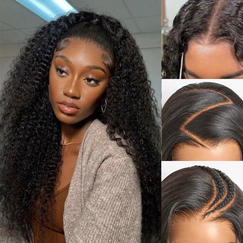 Curly Wave 13x6 Real HD Lace Undetactable BlendAway Full Lace Frontal Wig 100% Virgin Human Hair