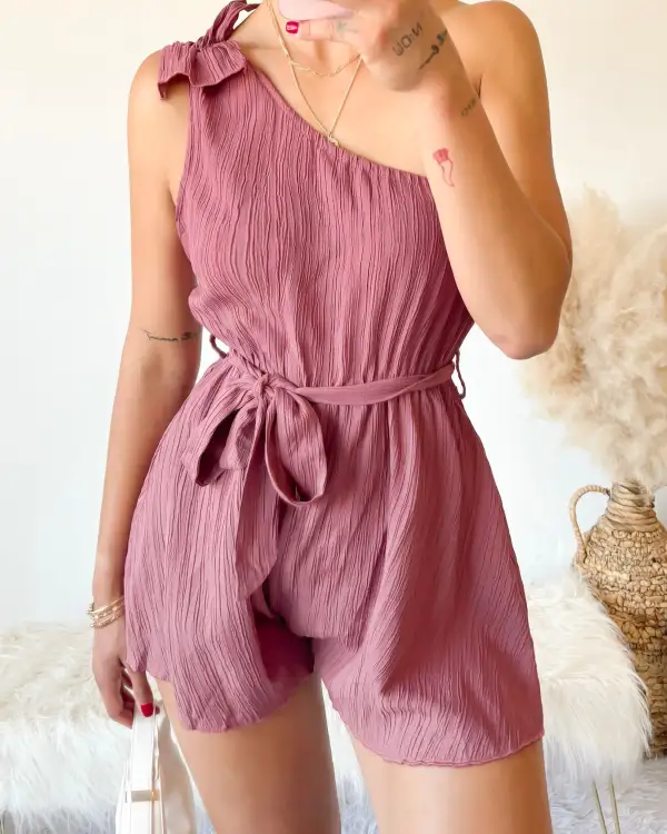 NEW COLOR! CELESTE FLOWY ROMPER (BLACK)