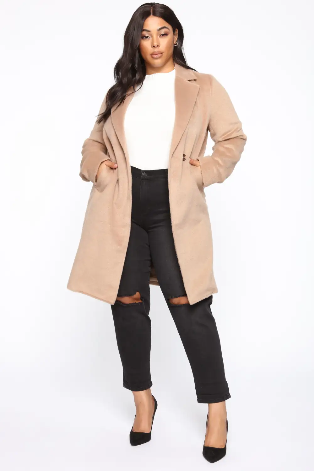 It's A Long Story Coat - Taupe