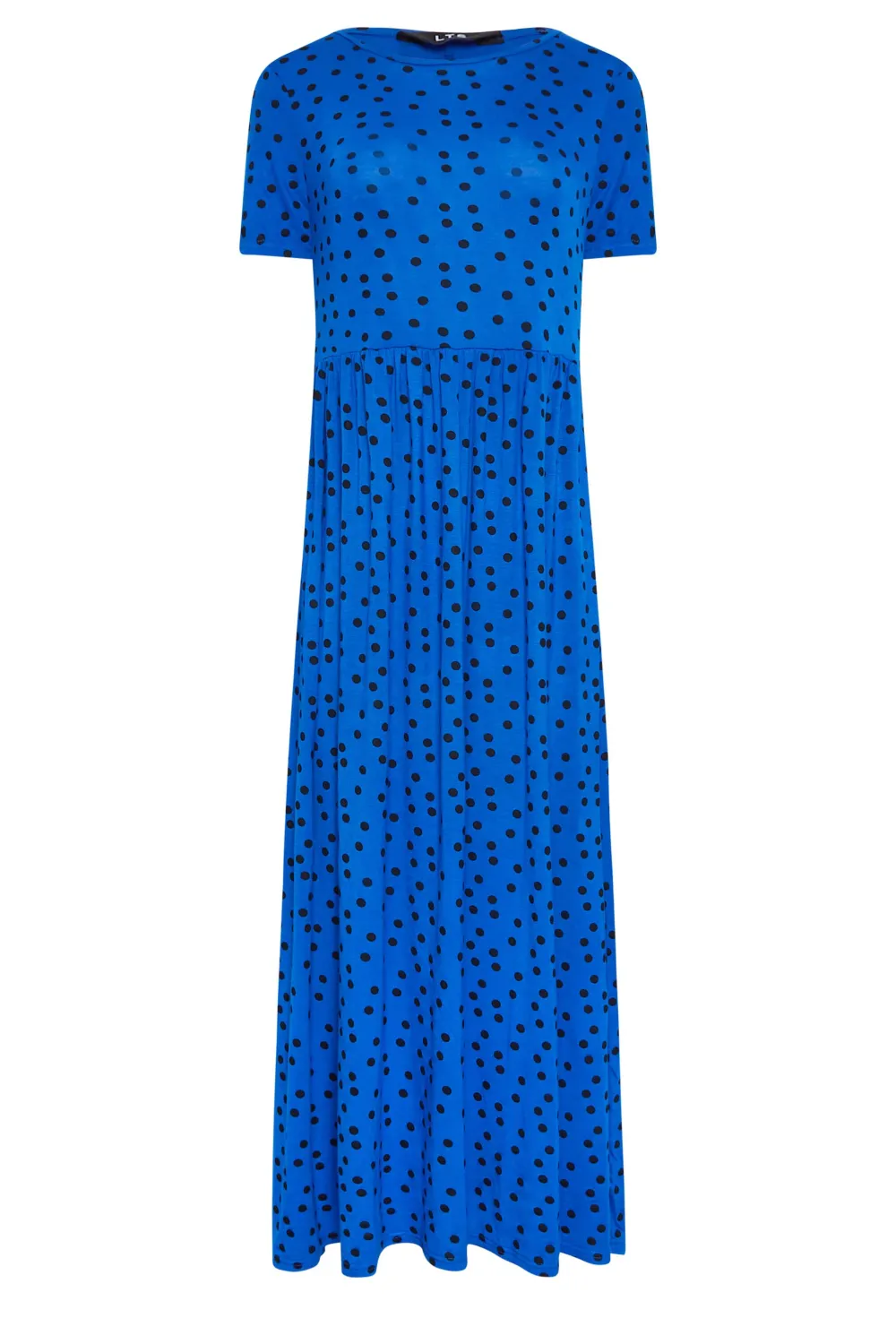 LTS Tall Cobalt Blue Polka Dot Maxi Dress