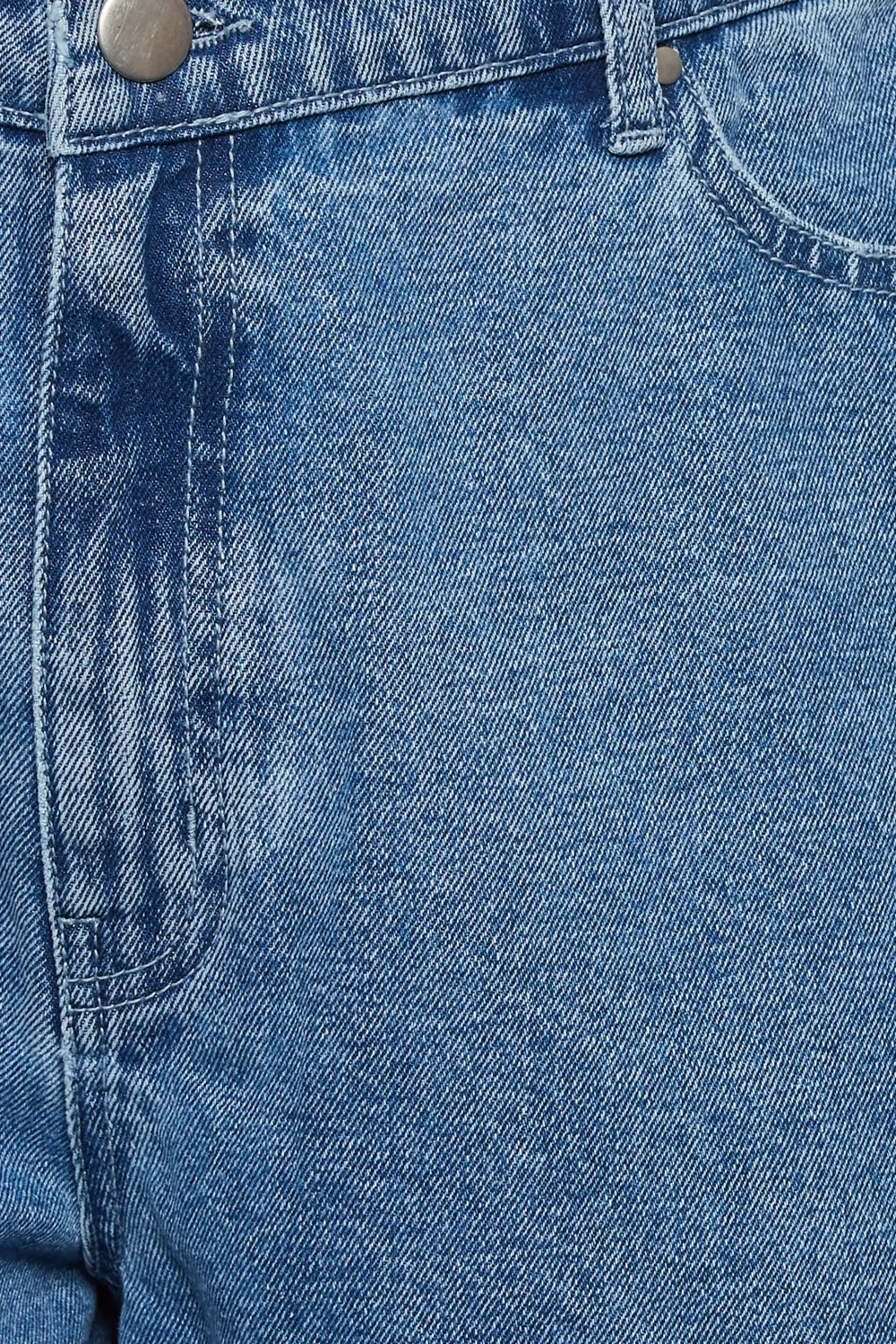 YOURS Curve Mid Blue Floaty Denim Shorts