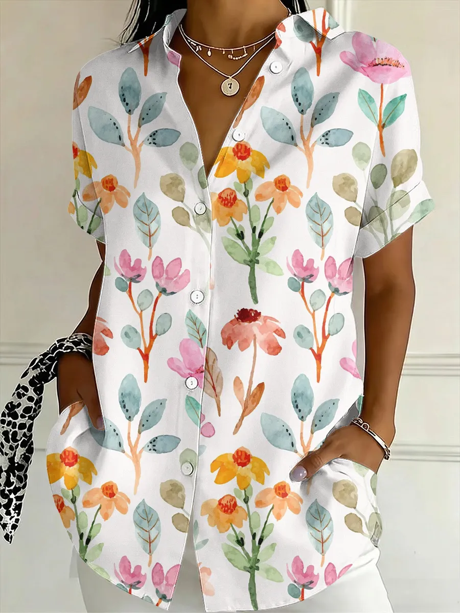 Women's Casual Floral Printed Shirt