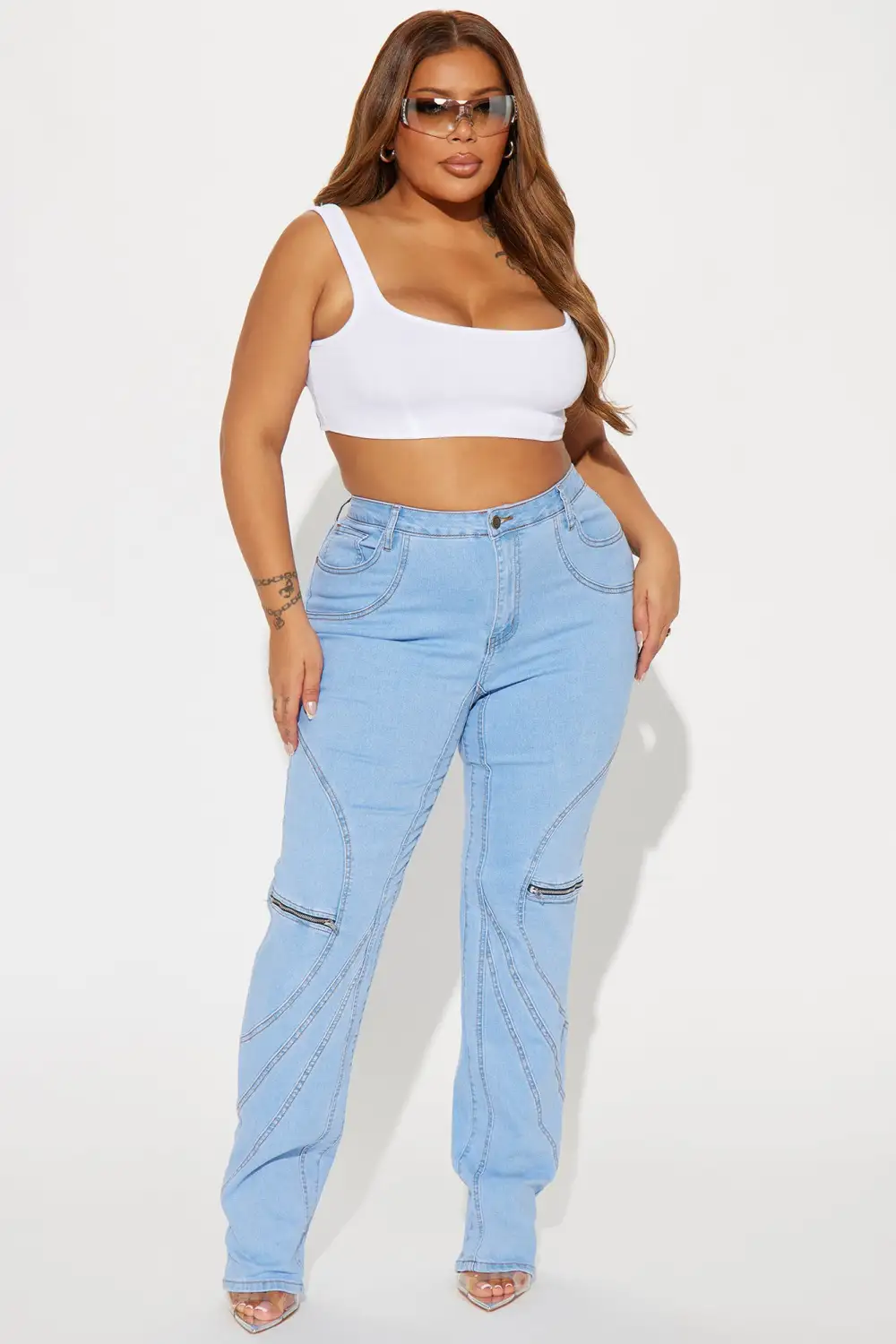 California Dreaming Stretch Straight Leg Jeans - Medium Wash