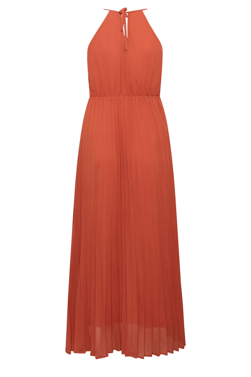 YOURS LONDON Curve Orange Pleated Maxi Dress