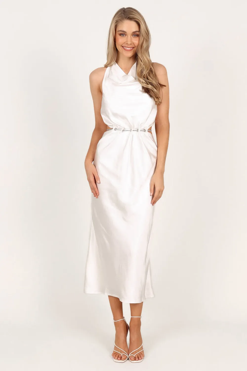 AIDA SLIP DRESS - WHITE