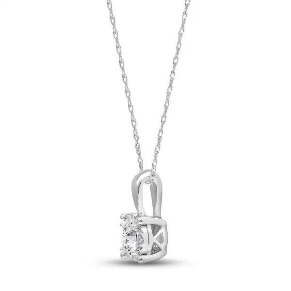 Diamond Necklace 1/3 ct tw Round-cut Sterling Silver 18