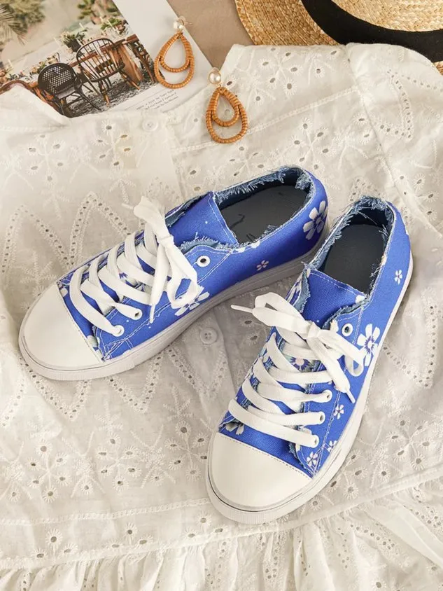 All Season Canvas Sneaker Heel Casual Flats