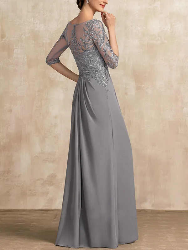 Chiffon Lace Bridal Mom Dress