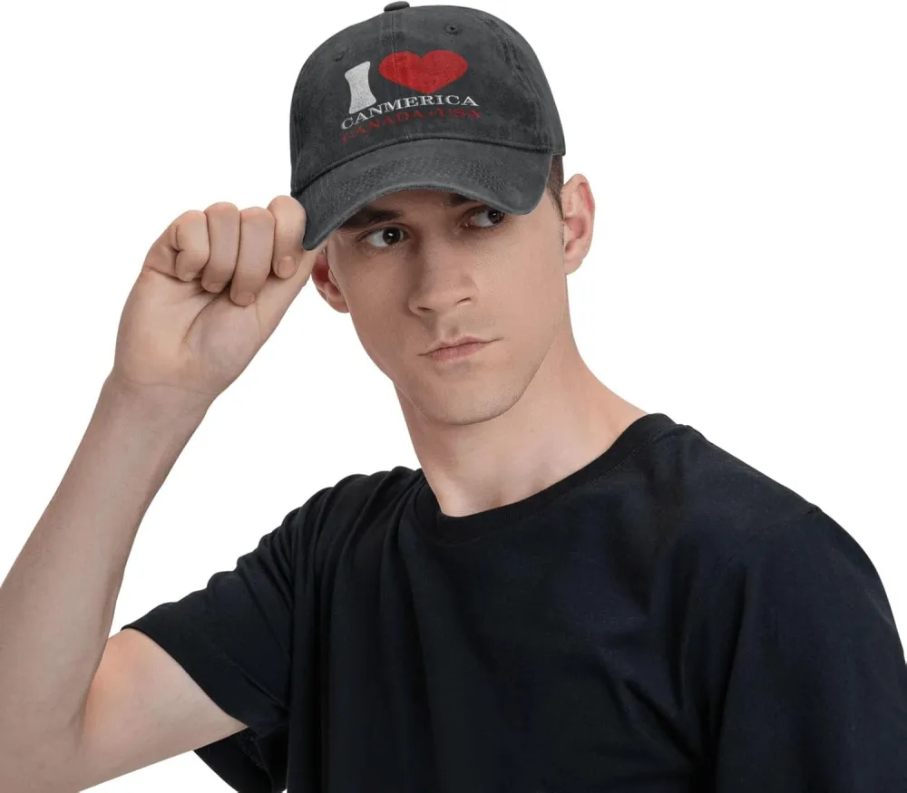 Funny Trump Oh Canada! 51st States Low Profile Cap Denim Hat