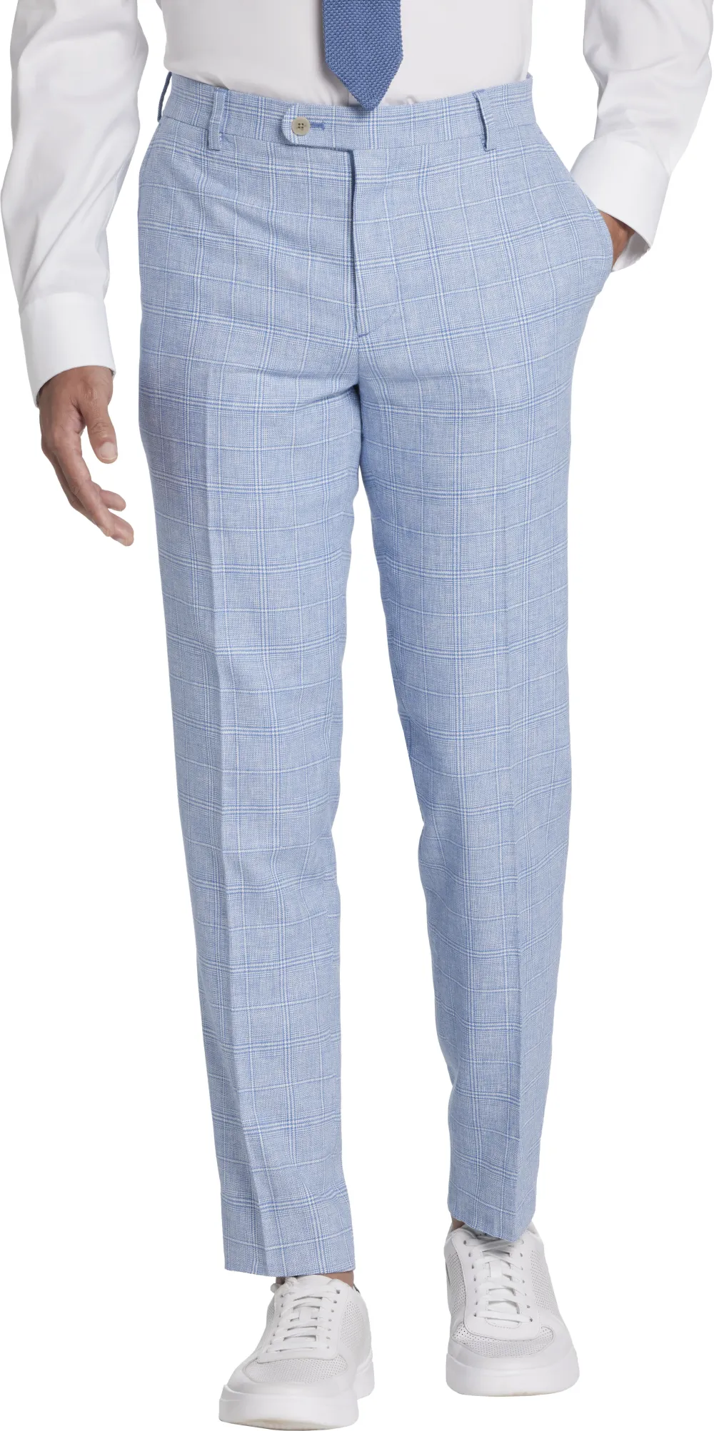 JOE Joseph Abboud Linen Blend Plaid Slim Fit Suit Pants