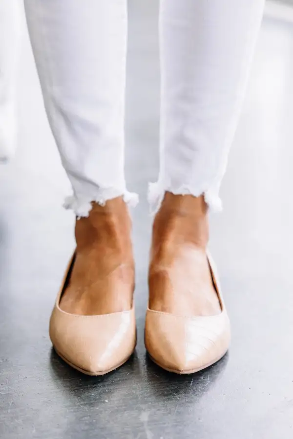 More Than You Know Taupe Brown Reptile Flats