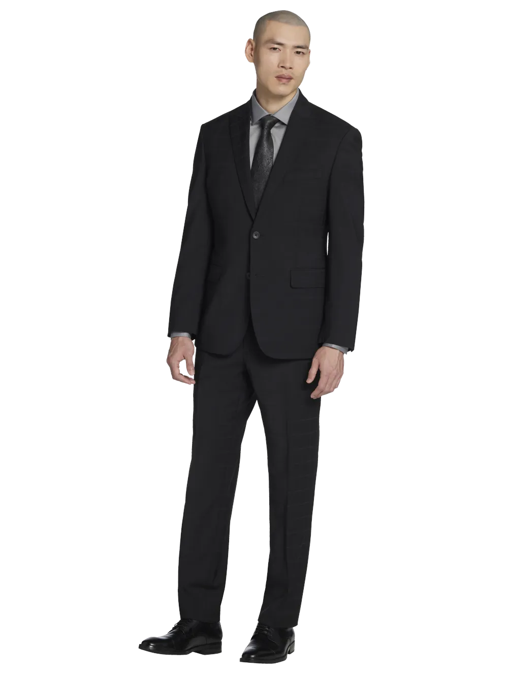 Awearness Kenneth Cole Modern Fit Wool Blend Windowpane Suit Jacket