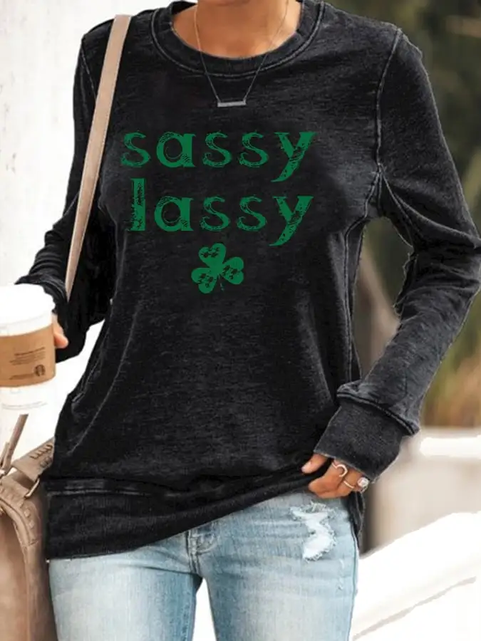 Women's Sassy Lassy Printed Sweatshirt