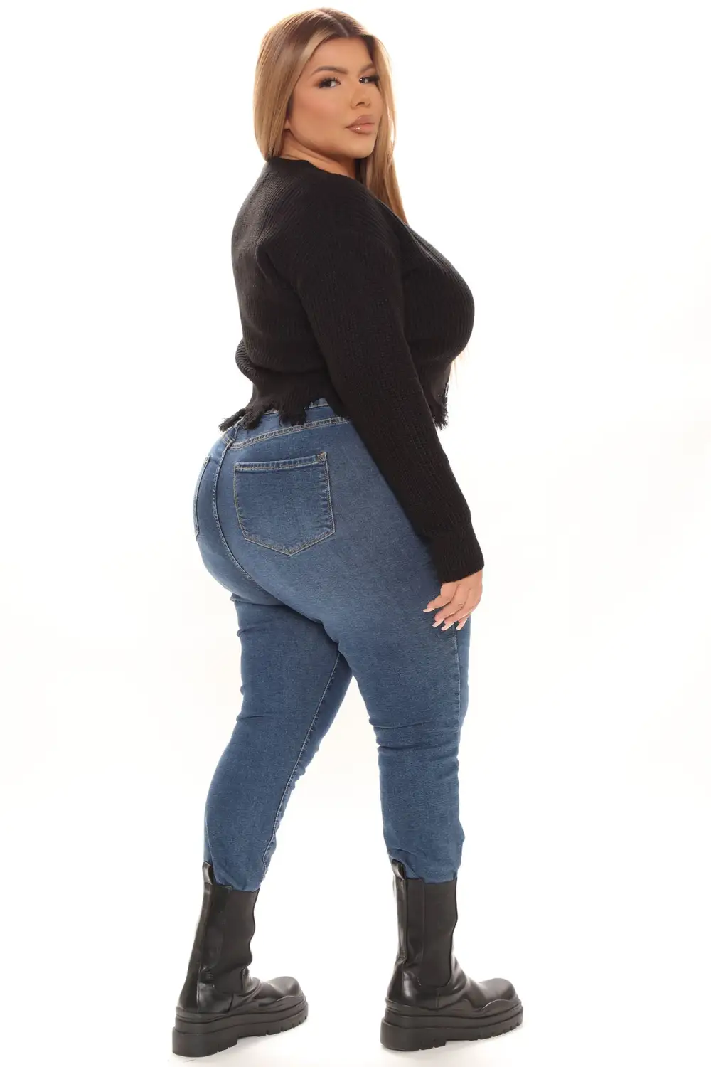 Distressed With You Cardigan - Black