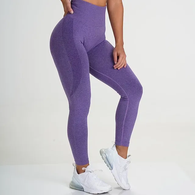 Women Seamless Leggings Workout Butt Lift Tights Ruched Push Up Tummy Control Leggings Sport Gym Yoga Fitness Cycling Running Athleisure Activewear