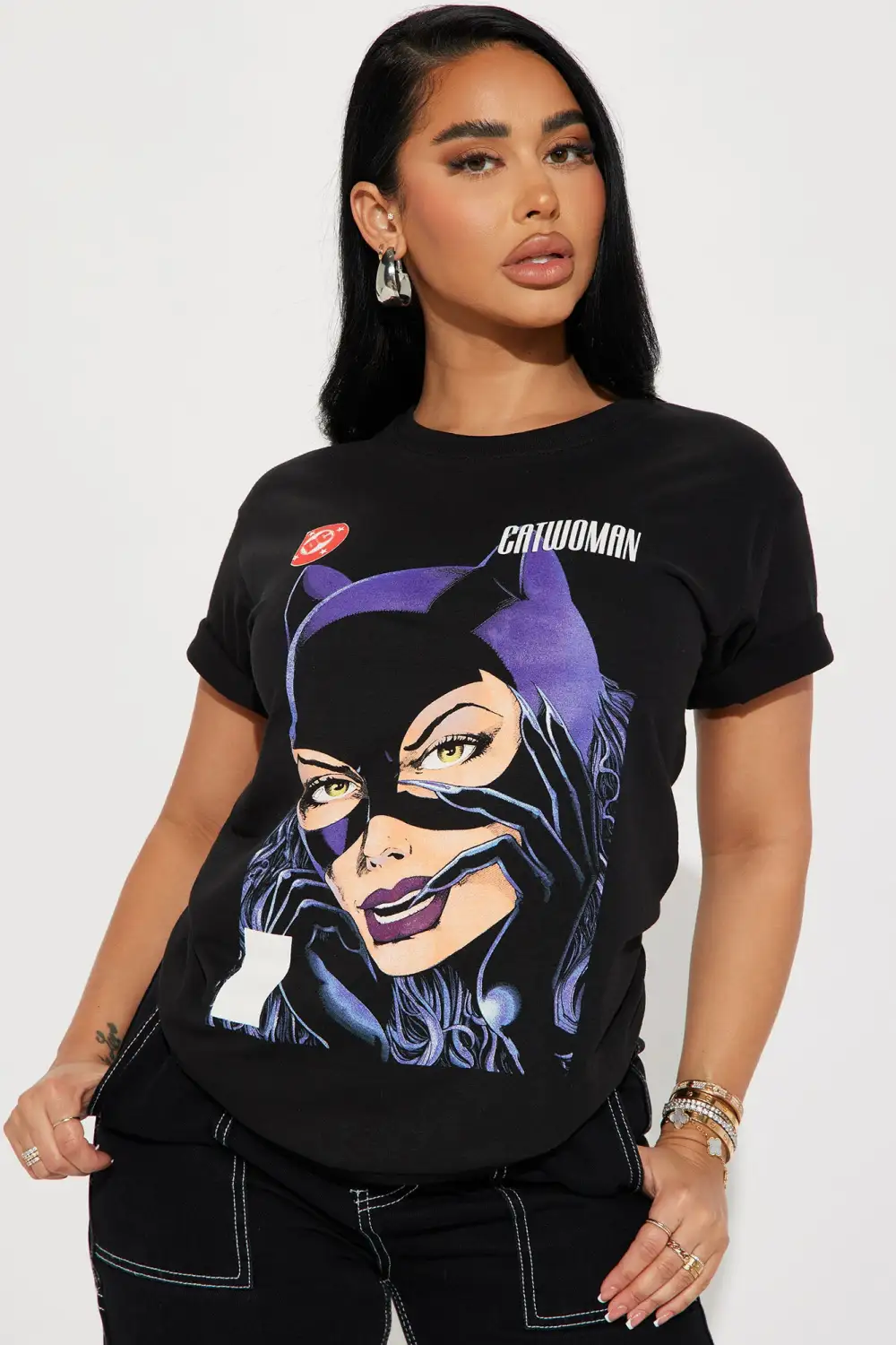 Catwoman Graphic Tee - Black