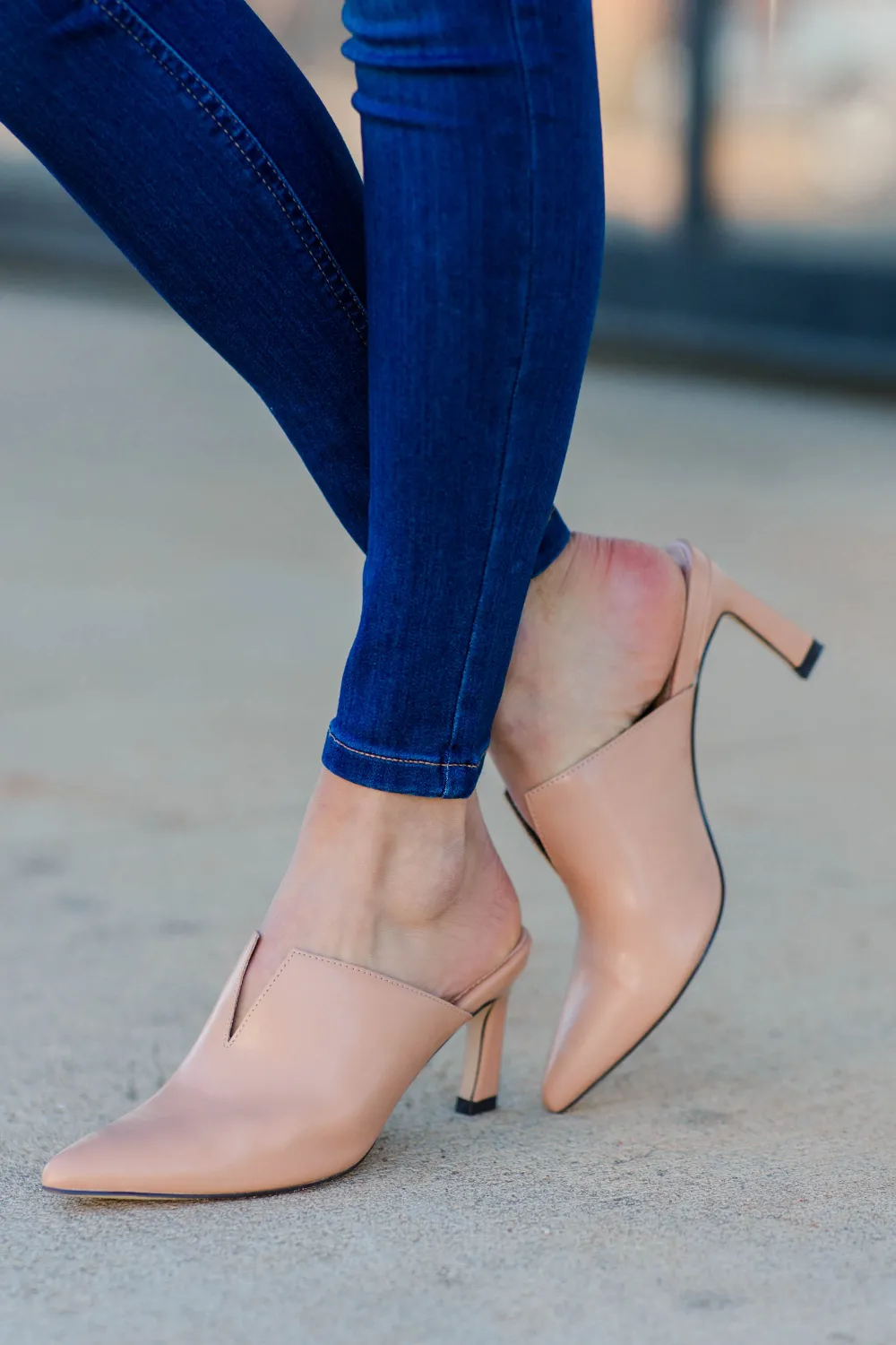 Get It Started Nude Heeled Mules