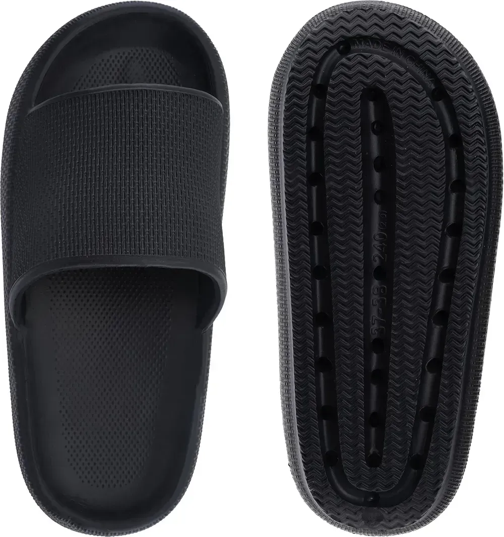 WHITIN Pillow Slippers for Women Non Slip | Cushioned Thick Sole Slides | Quick Drying Bathroom Sandals