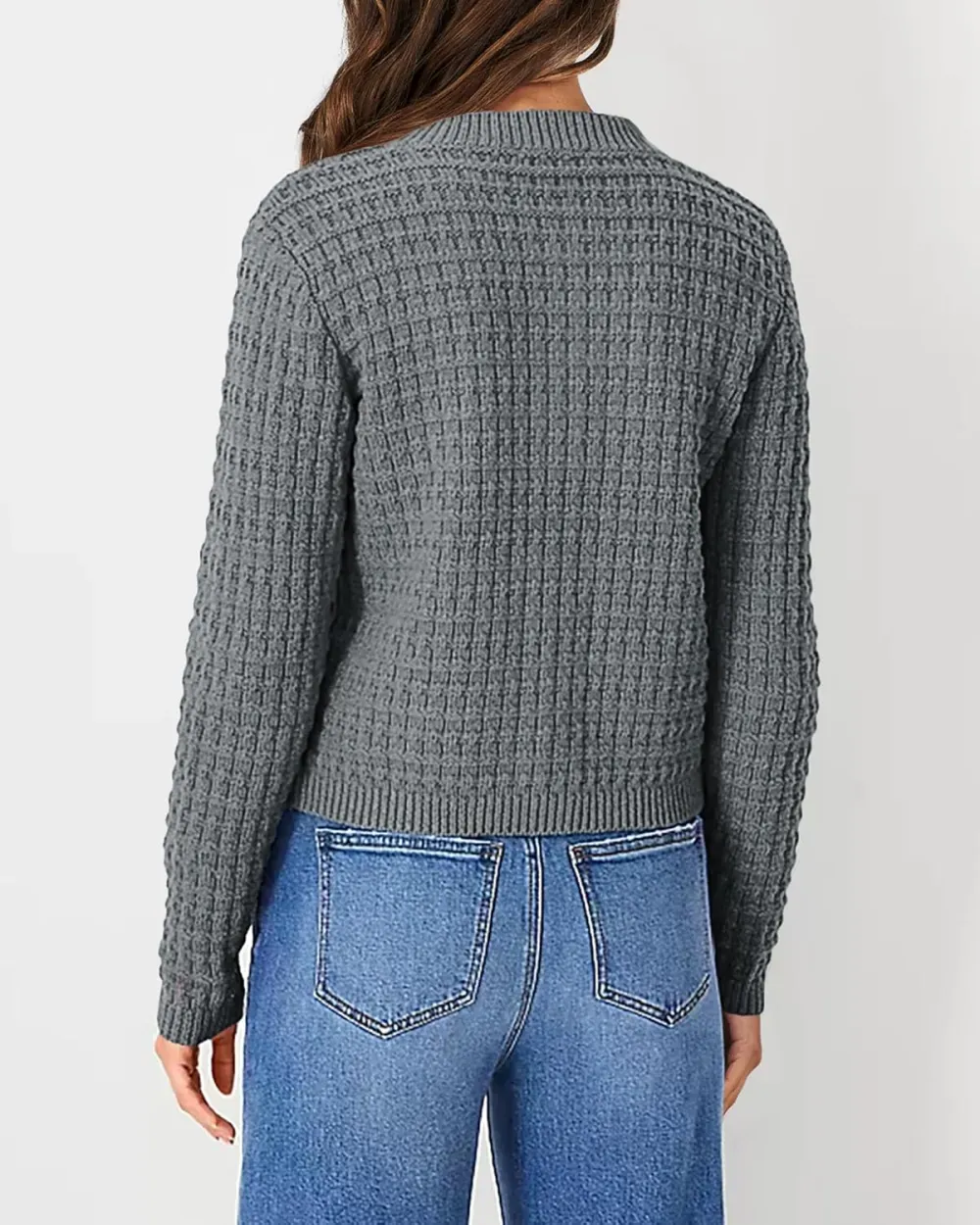 Women's Knit Cardigan Sweaters Casual Long Sleeve Open Front Button Down Trendy Jackets Outerwear