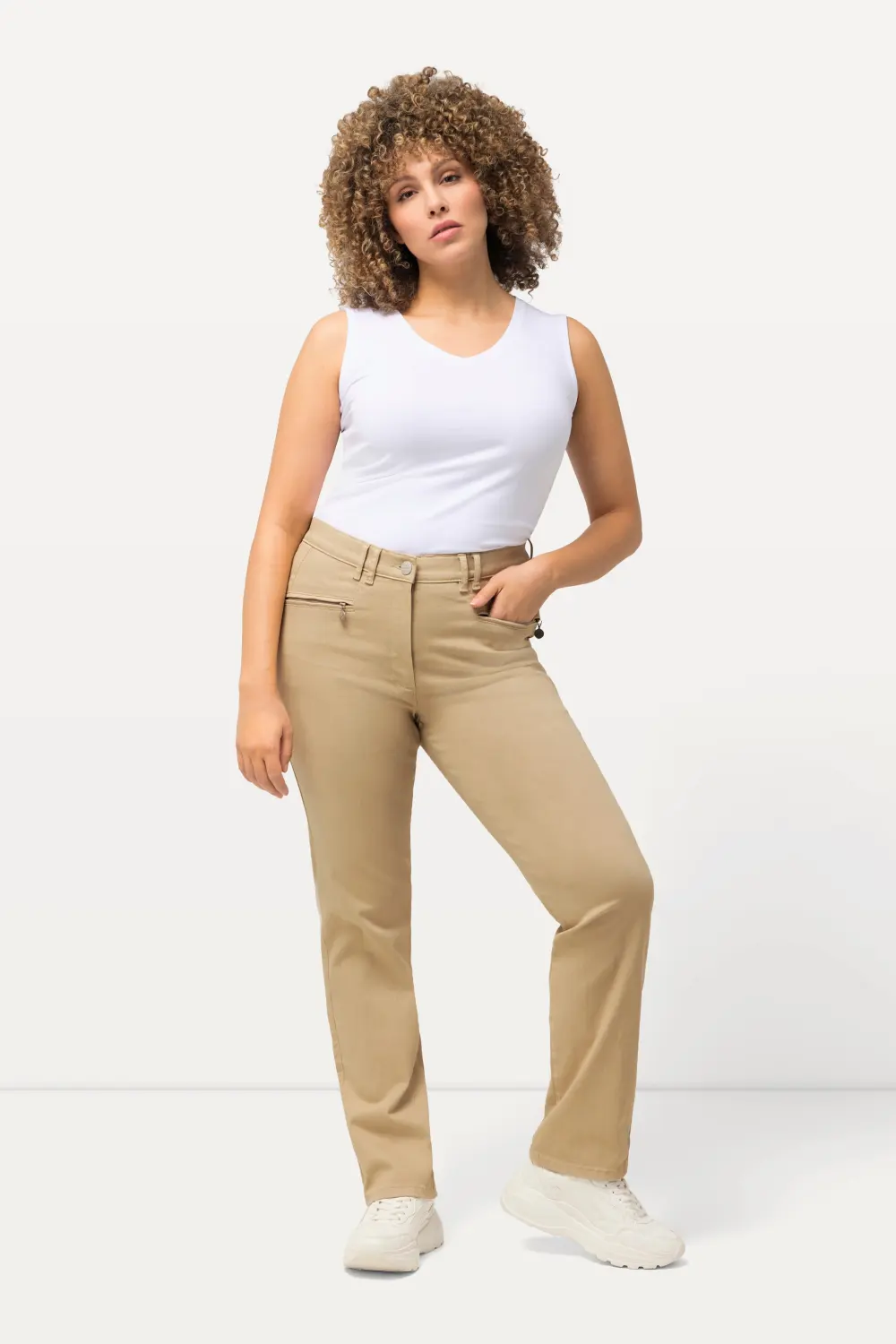 Stretchhose Mony leicht konisches Bein Zipptaschen