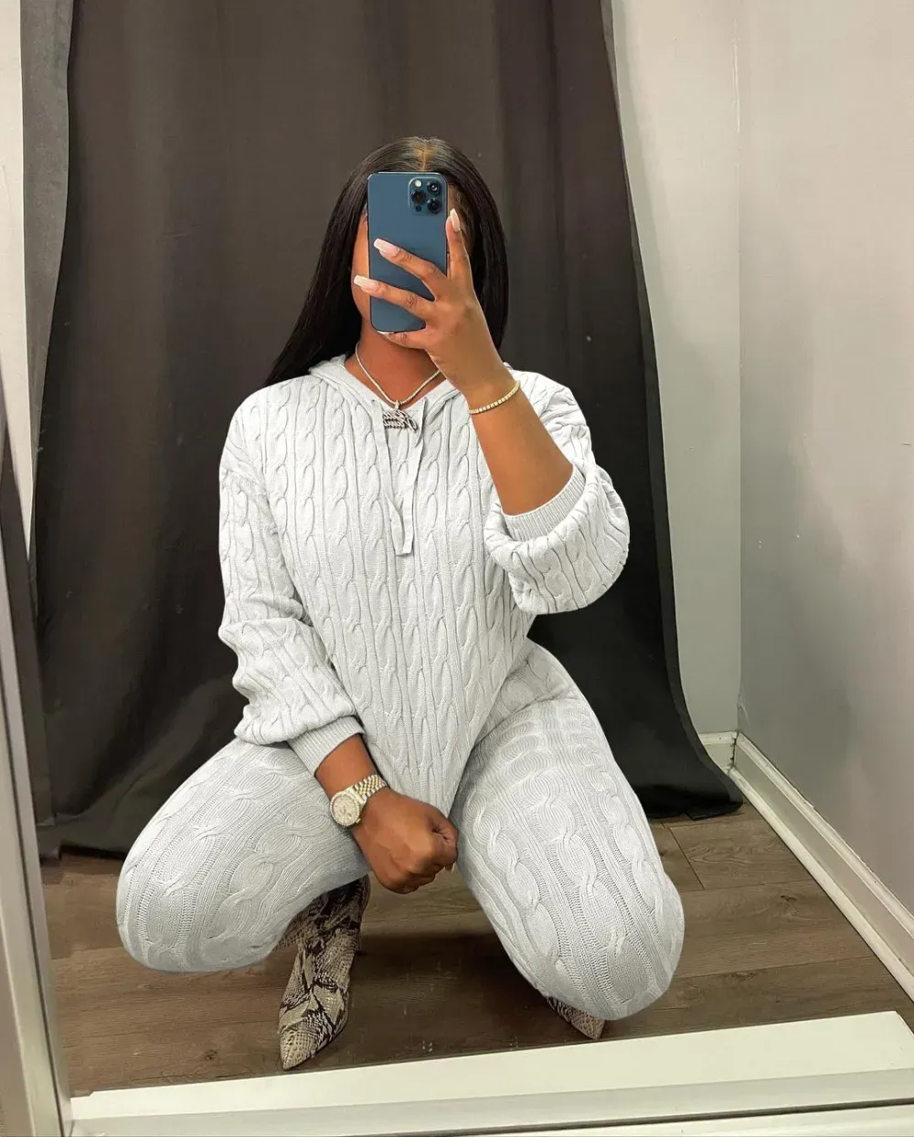 Knit Two Piece Outfits For Women Sweater Sets