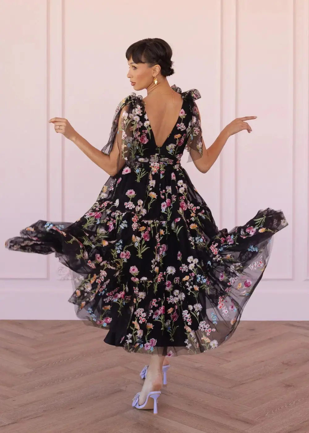 Margaret Midi Dress Black