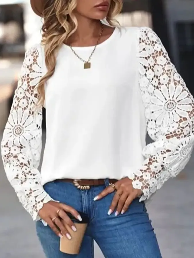 Lace Trim Panel Top