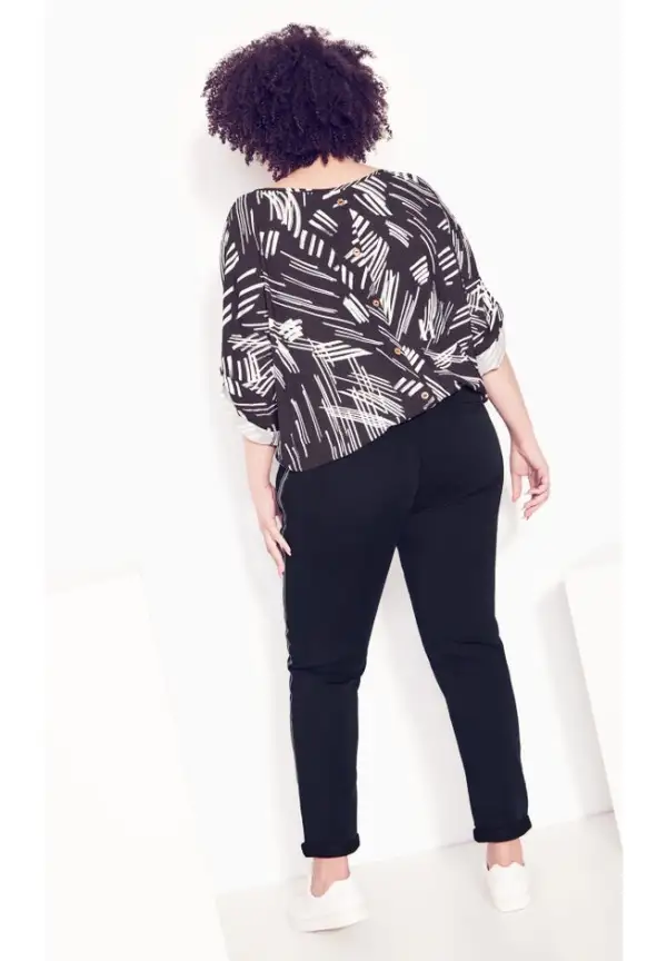 Shay Side Stripe Denim Jogger