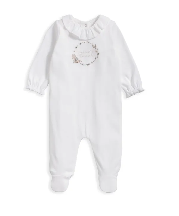 Welcome to the World Sleepsuit - White