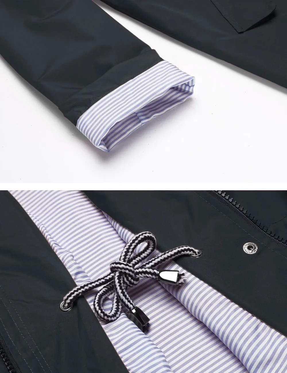 LOMON Raincoat Women Waterproof Long Hooded Trench Coats Lined Windbreaker Travel Jacket S-XXL