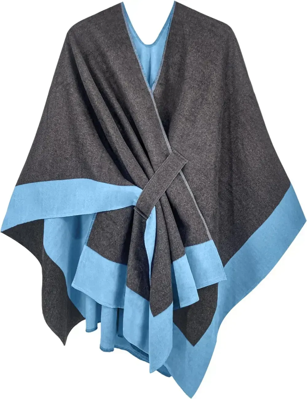Women's Shawl Wrap Poncho Ruana Cape Open Front Cardigan Shawls for Fall Winter